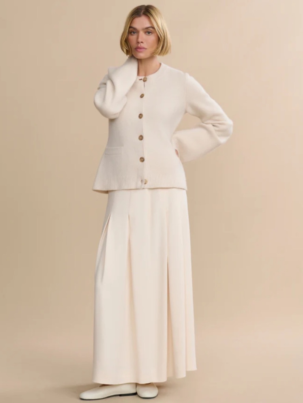 Jenni Kayne Cooper Cardigan in Warm Ivory. Never worn, excellent conditions